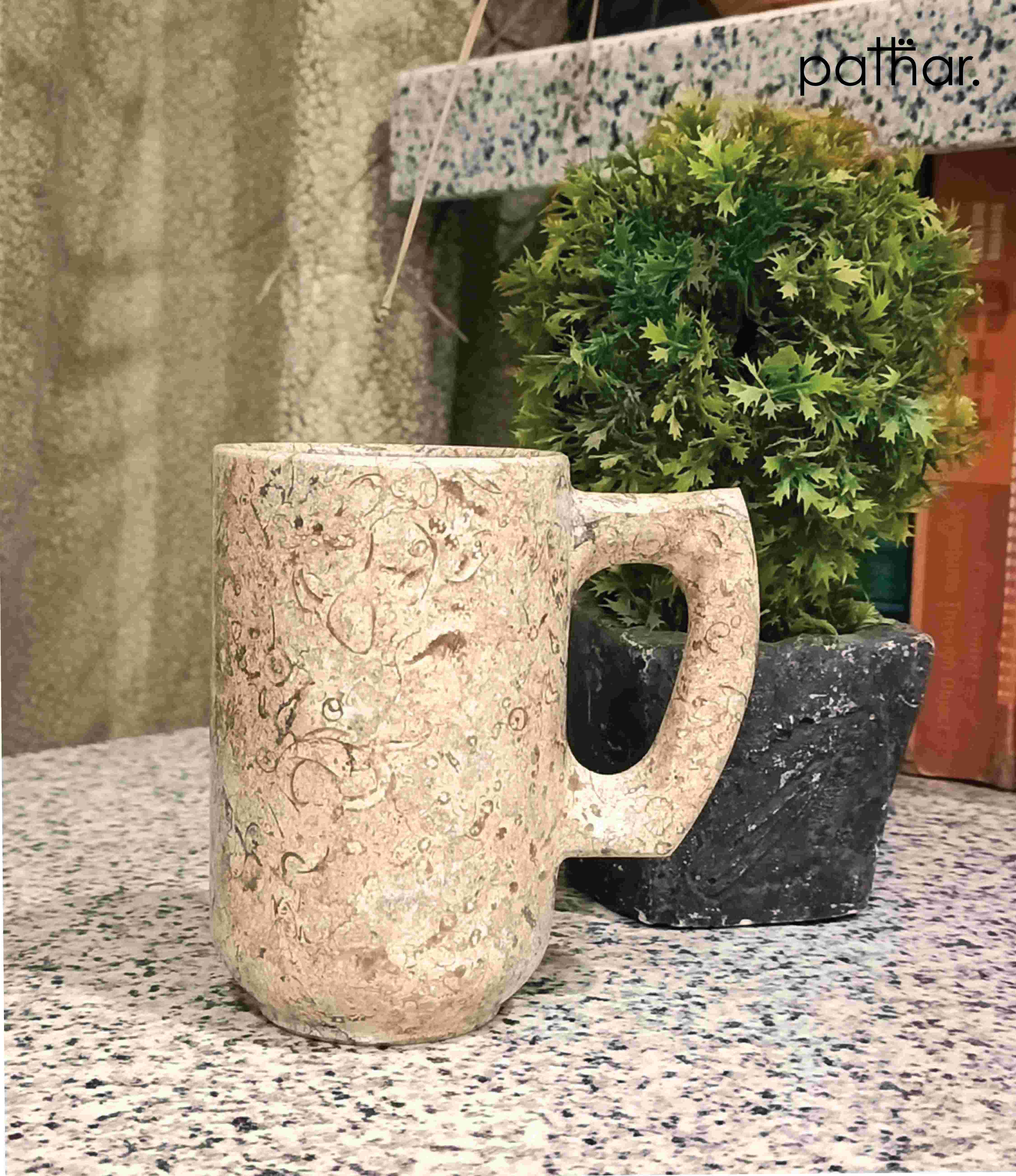 Crafted From Single Stone - Coral Mug Large