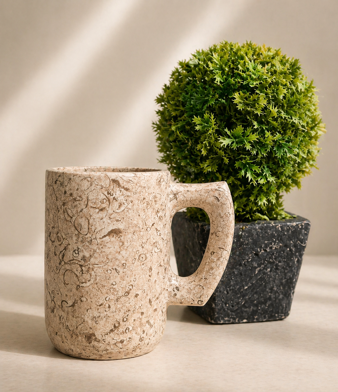 Crafted From Single Stone - Coral Mug Large